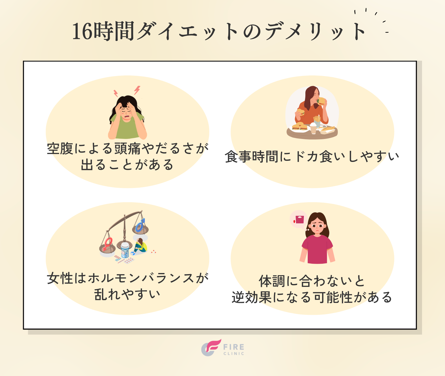 16時間ダイエットのデメリット