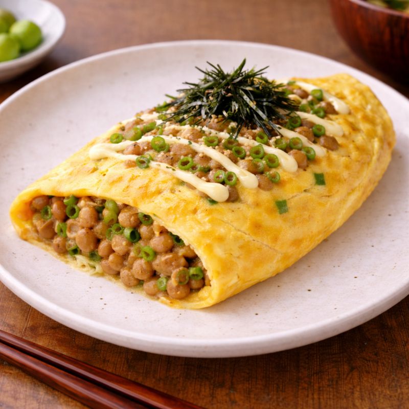 納豆オムレツ