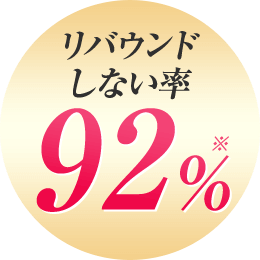 リバウンドしない率92％