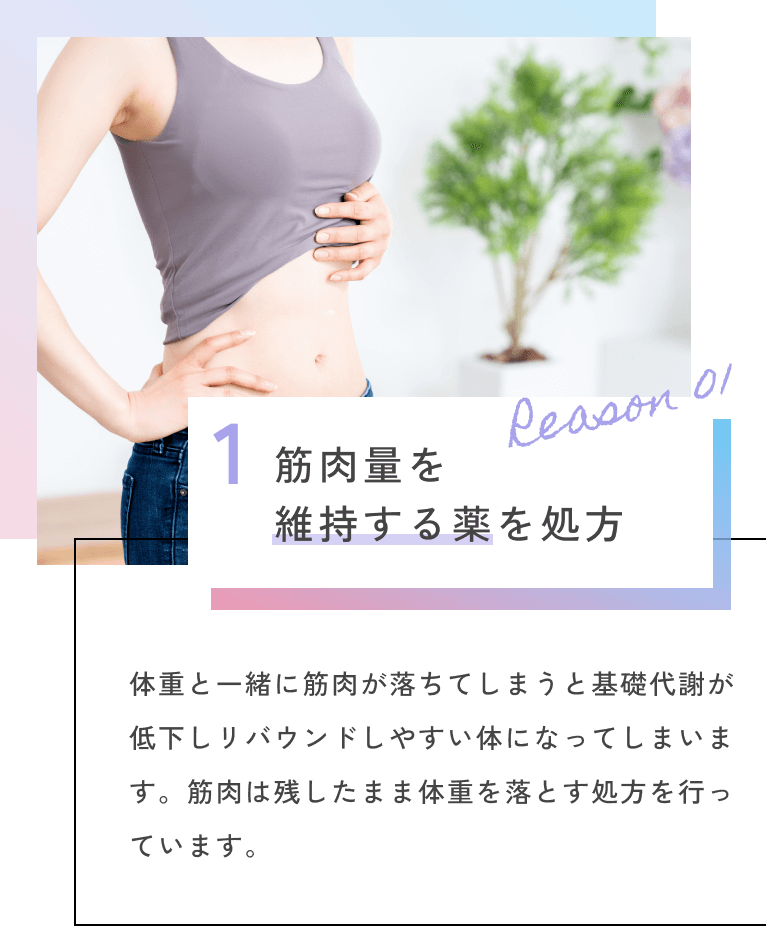 筋肉量を維持する薬を処方