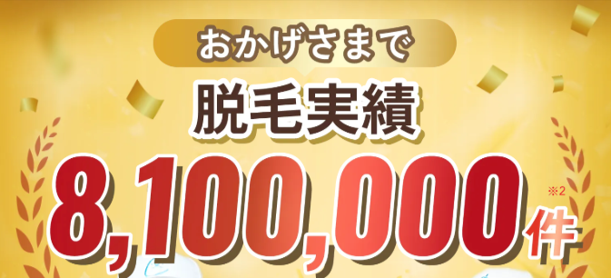 メンズクリアの脱毛累計実績