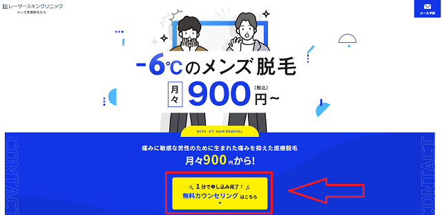 レーザースキンクリニックの無料カウンセリングの予約