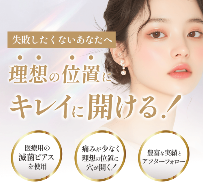 渋谷美容外科クリニックのピアス穴開け