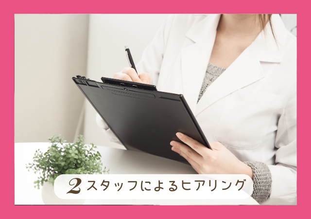 スタッフによるヒアリング